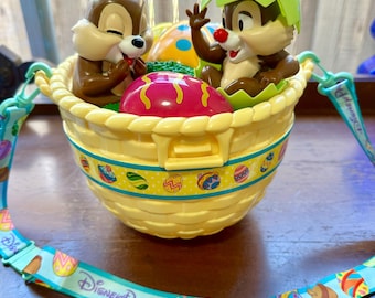 2024 Disney Parks Chip & Dale Easter Basket / Popcorn Basket. Originally sold at Disneyland Resort. Disney collectible. Like new condition.