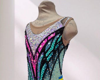 Maillot para gimnasia rítmica, traje de patinaje artístico, maillot de acrobacia, maillot deportivo personalizado