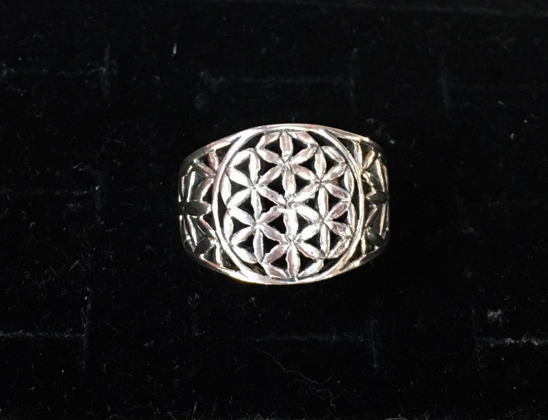 Sterling Silver Flower of Life Ring