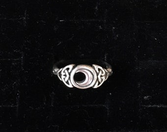 Sterling Silver Celtic Moon Ring