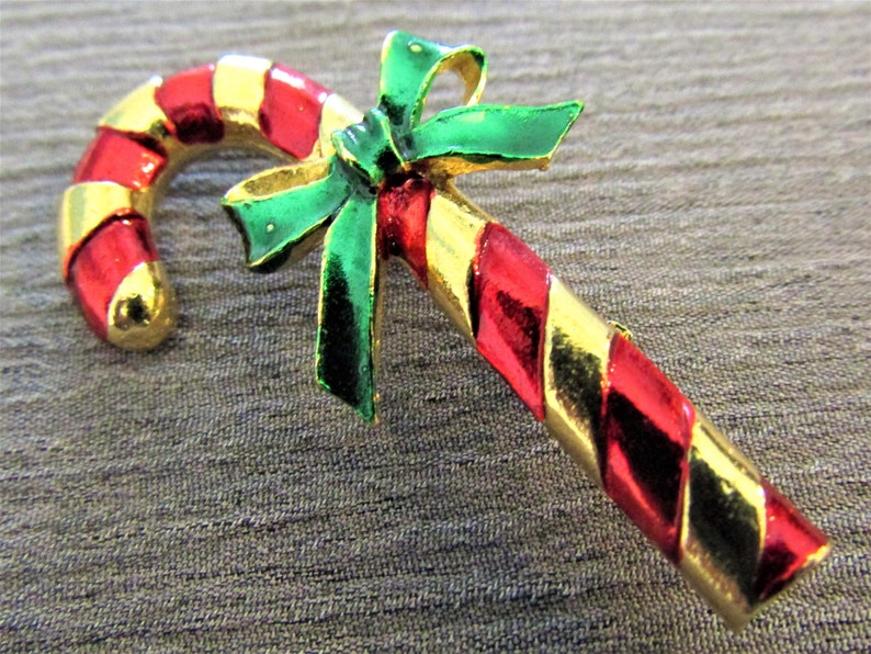 Vintage Gerry's Candy Cane Brooch Etsy