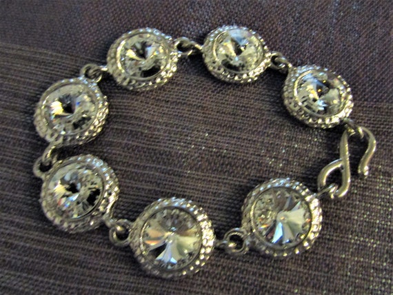 Vintage Swarovski Crystal Rivoli Bracelet - image 1