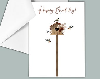 Happy Birdday Card - Bird  Pun Birthday Card