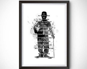 The Great Dictator, Speech, Charlie Chaplin, A3 Art Poster Print, Home ...