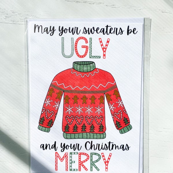 Ugly Christmas Sweater Christmas Card