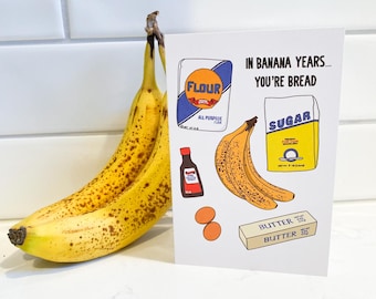 Banana Years Birthday Card
