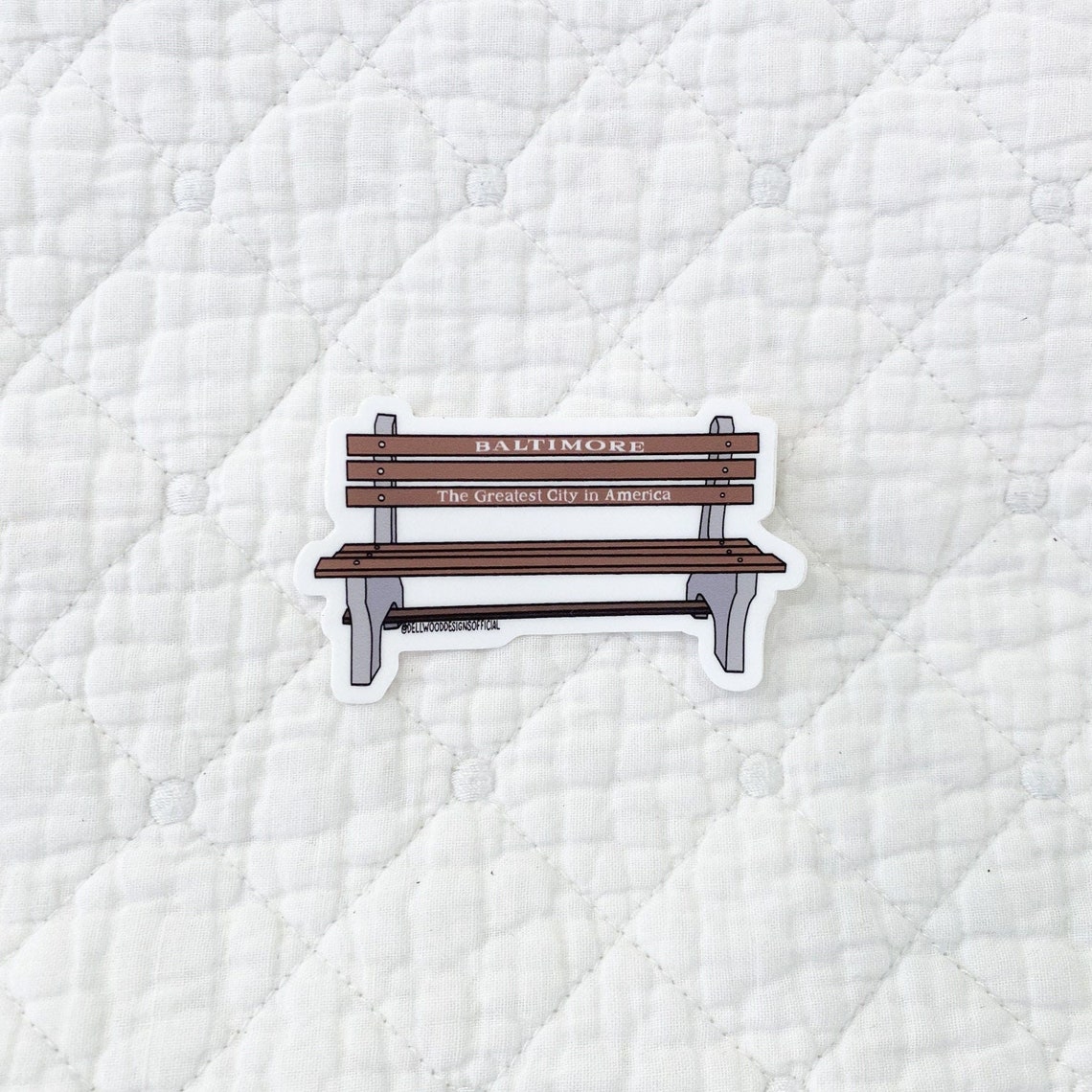 Baltimore Bench Sticker - Etsy