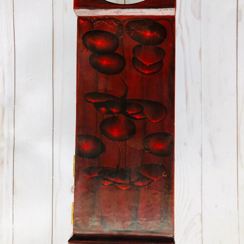 Chinese lacquer cabinet Vintage oriental cabinet Jewelry trinket box Chinese shops drawer cabinet with Mother of Pearl Jewelry storage for bedroom