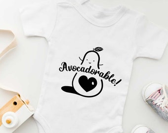 Avocado Food Pun Funny Baby Onesie | Gender Neutral Baby Bodysuit