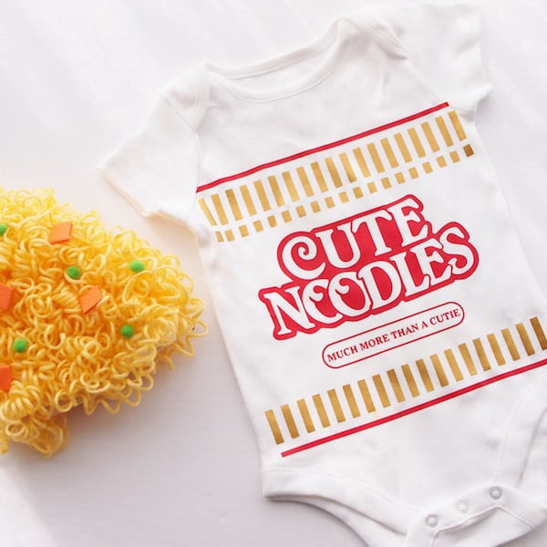 Cute Noodles Ramen Baby Onesie | Gender Neutral Baby Bodysuit