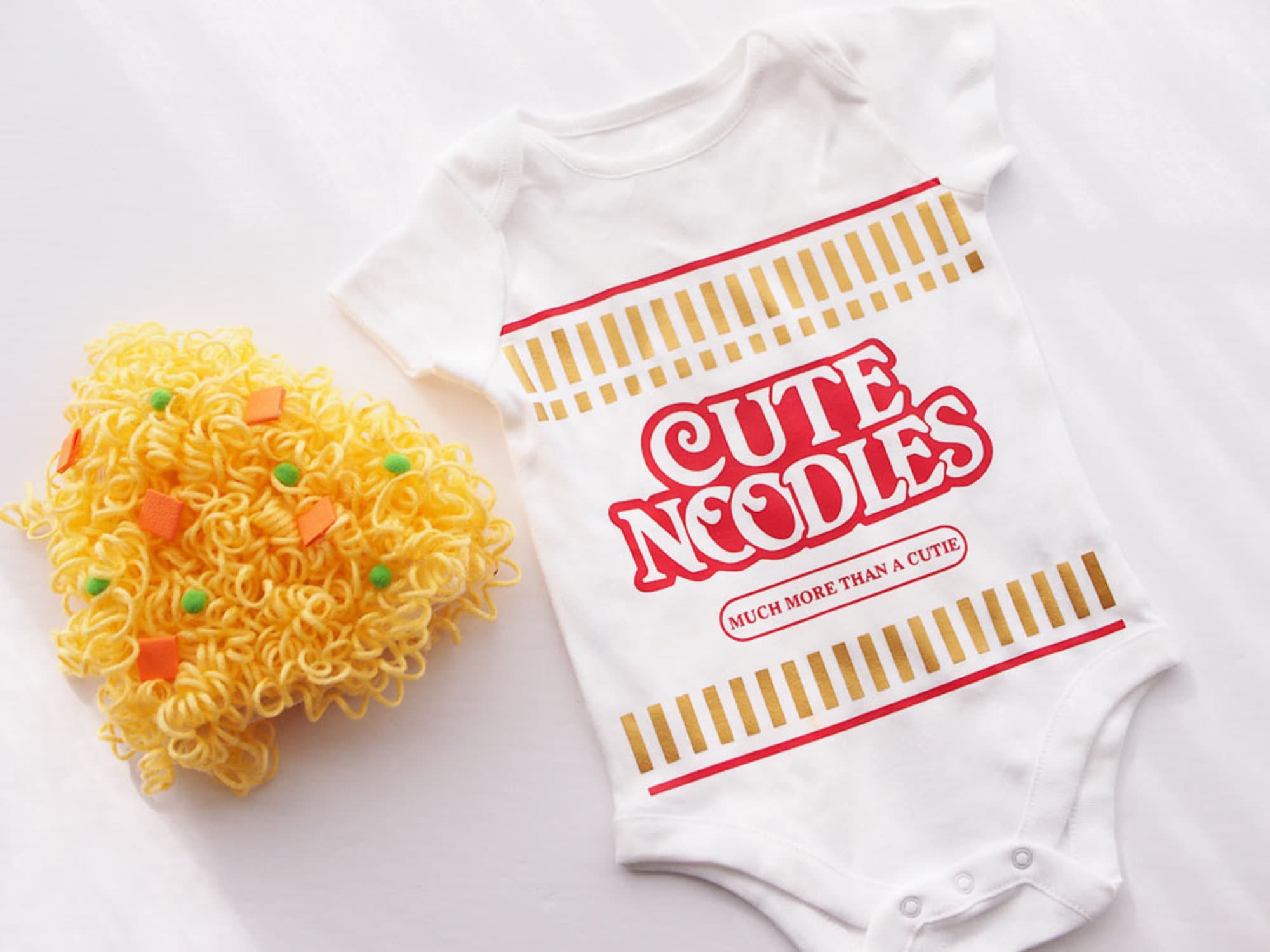 Cute Noodles Ramen Baby Onesie Gender Neutral Baby Bodysuit