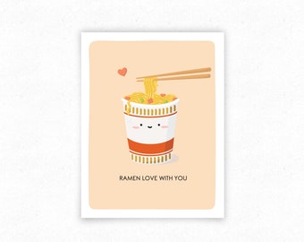 Instantly thought of you 100% Recyclable Greeting Card Ramen Noodles- Funny Compostable Vegan Eco Card