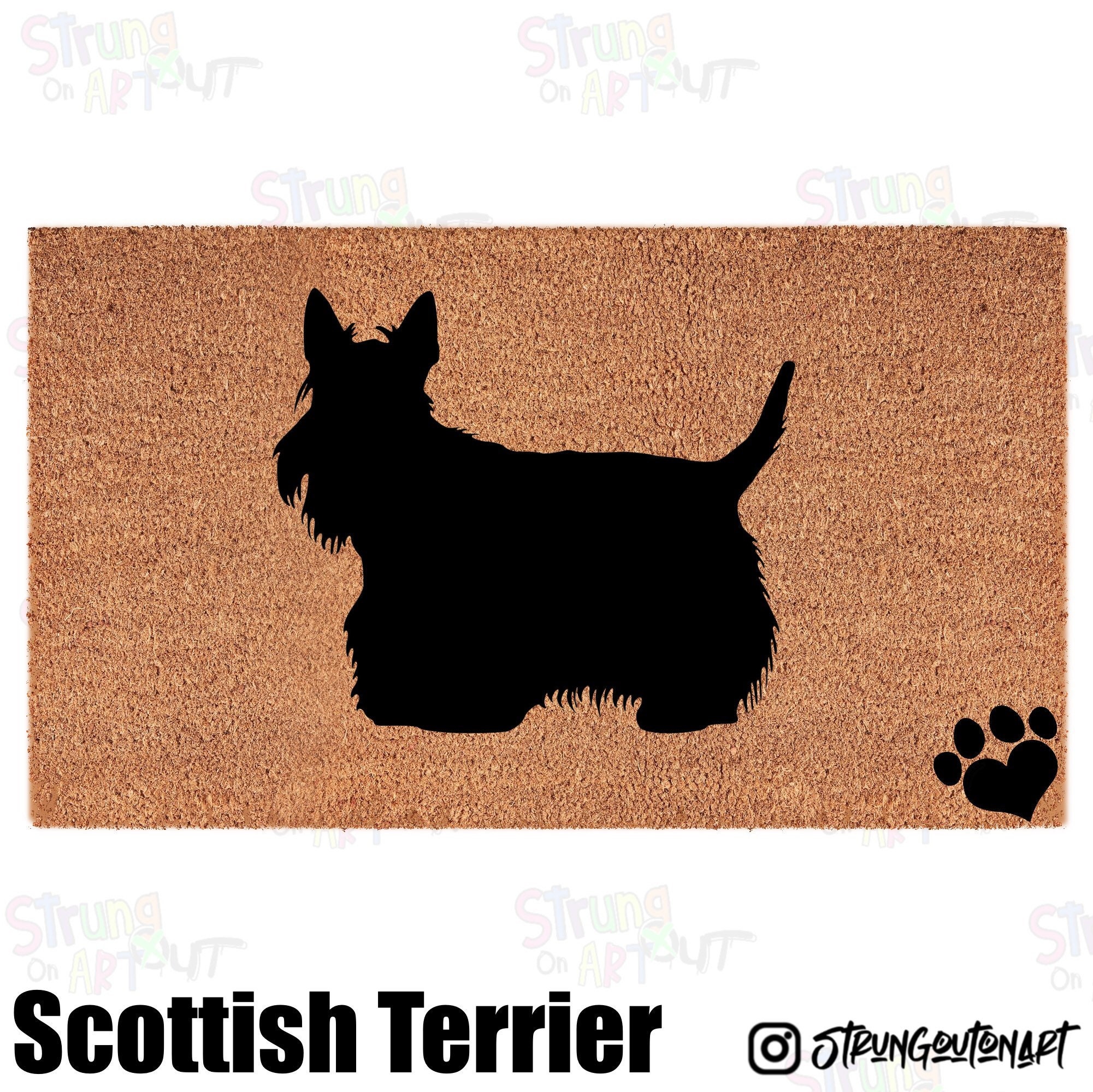Scottish Terrier Door Mat Dog Doormat Customized Doormat Etsy