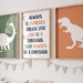 Dinosaur Nursery Decor, Dino Nursery Wall Art Prints, Baby Boy Nursery ...