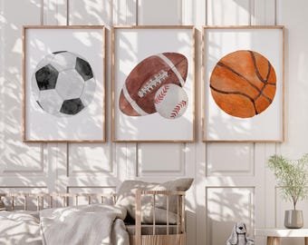 Sports Nursery Wall Art, Kids Sports Wall Decor, Sports Nursery Print, Sports Boys Room Decor,  Sports Decor, Sports Poster