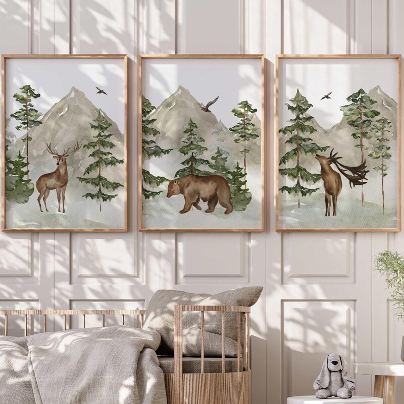 Woodland Print Set - Etsy
