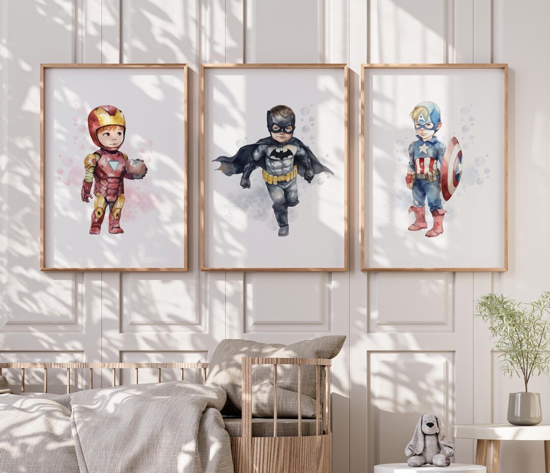Superhero Nursery Decor, Super Hero Nursery Wall Art Prints ...