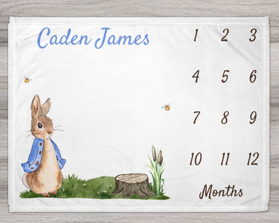 Peter rabbit milestone blanket sale