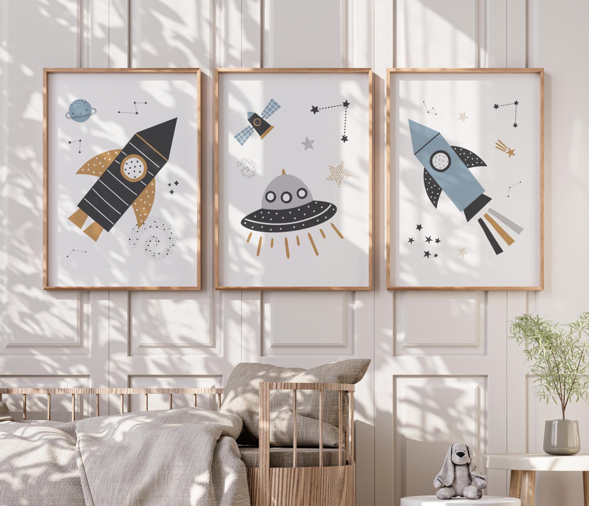 Wall Decor Kids Space Gifts Astronaut Decor Outer Space Decor For Boy's Room, Bedroom, Nursery, Bathroom - Astronaut Parking Only Sign, 8 X 12 Inch