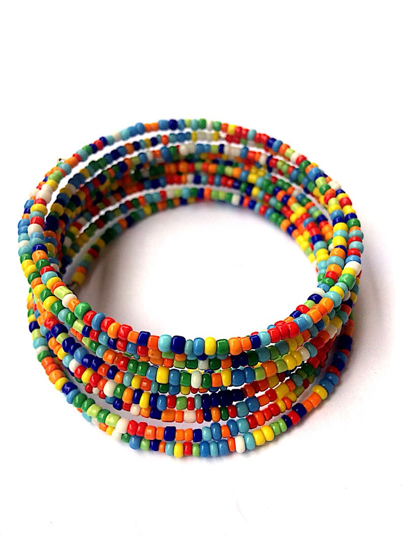 African Beaded Bracelets Maasai Spring Bracelets Etsy