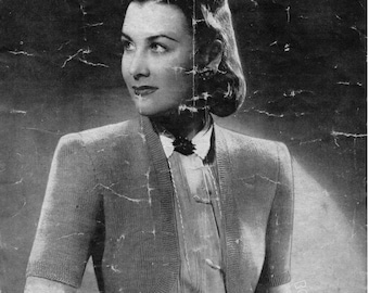 Neat Little Bolero Patrón de tejido de 4 capas Bolero Shrug para mujer de la década de 1940 Descargar PDF