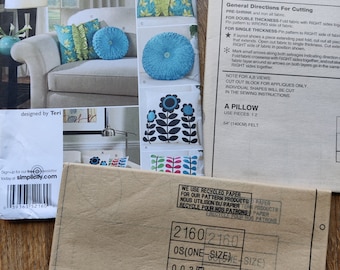 Simplicity 2160 Cushions and Pillows Sewing Pattern Factory Folded