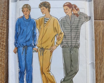 1980s Vintage Sewing Pattern Style 4003 Size 12-14-16 Maternity Tracksuit Sweatshirt and Sweatpants Factory Folded