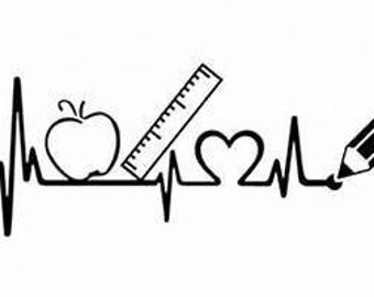 Download Teacher Heartbeat Etsy