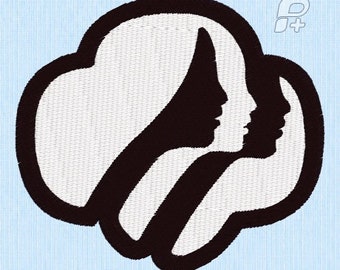 Girl Scout Logo 2 versions {FILLED and OUTLINE only} ~Embroidery File~ Digital Download