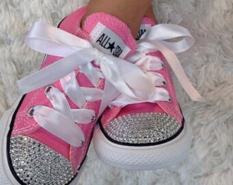 blinged out baby converse