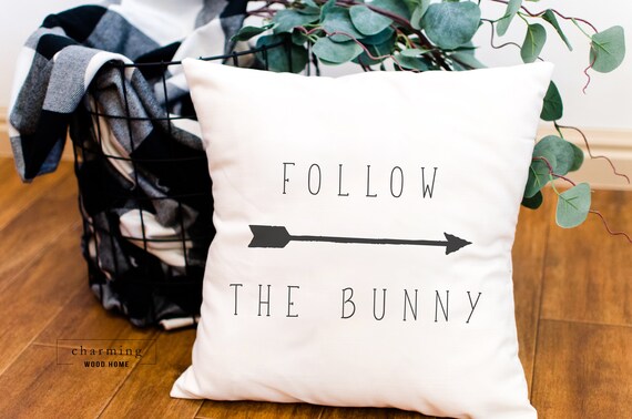 Follow the Bunny Pillow Cover