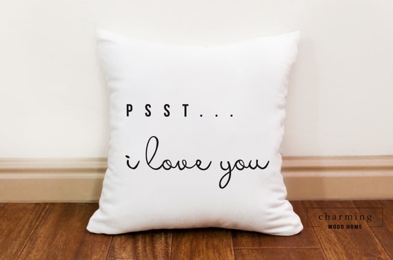 Wedding Gift Psst I Love You Pillow Pst Pillow Case 18 x 18 Te amo abuelita | Etsy