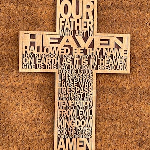 The Lord’s Prayer Wood Cross