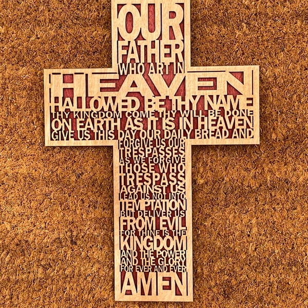 Laser Cut Lords Prayer Cross - Etsy