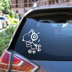 BUY2GET1FREE Skating Snoopy Vinyl Decal Car Truck Sticker Gift