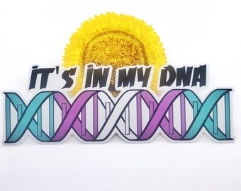 Transgender Pride Flag Vinyl Sticker - "It's In My DNA"