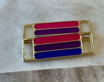 Bisexual Pride Enamel Shoe Charms, LGBTQ Sneaker Accessory