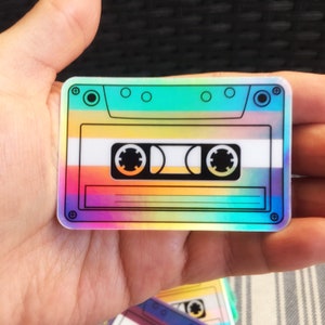Holographic Transgender Flag Sticker | Trans Pride Decal | Queer Sticker | LGBTQ Pride Sticker | Rainbow Flag Sticker