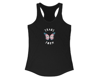 Transgender Pride Racerback Tank / Trans Flag Tank Top / MTF Trans Pride Shirt / LGBTQ Gift Tank