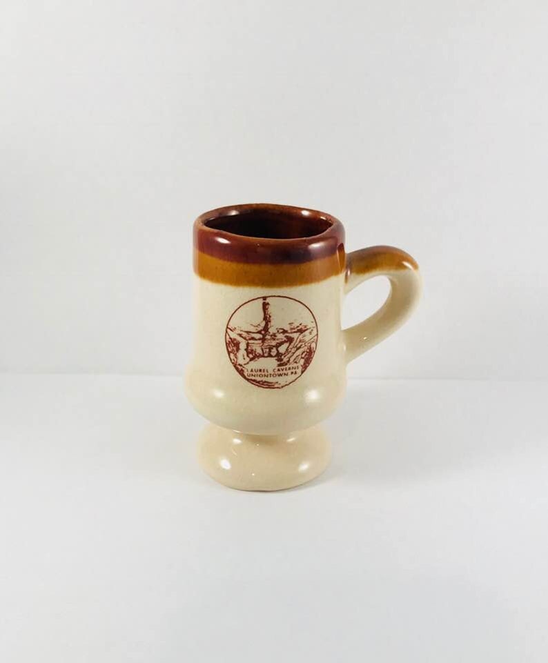 Vintage Souvenir Laurel Caverns Miniature Mug Toothpick Holder image 2