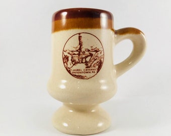Vintage Souvenir Laurel Caverns Miniature Mug Toothpick Holder