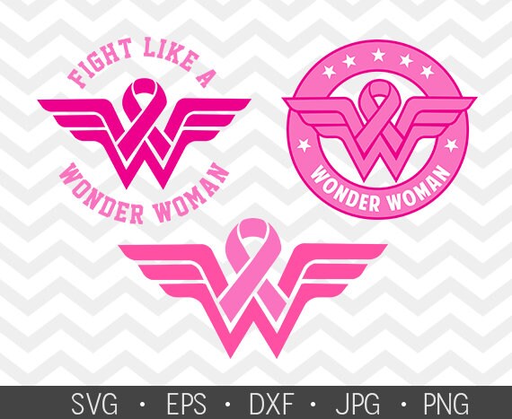 Download Breast Cancer Set WONDER WOMAN cancer ribbon awareness ...