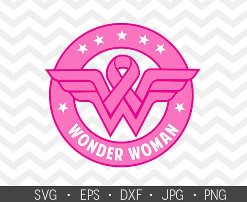 Download T Shirt Onesie Jpg Instant Cricut Breast Cancer Wonder Woman Cancer Ribbon Awareness Pink Hope Svg Silhouette Eps Png Svg Baby Boy Patterns 3d Printing
