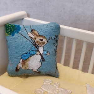 Dolls house miniature Peter rabbit cushions | Etsy