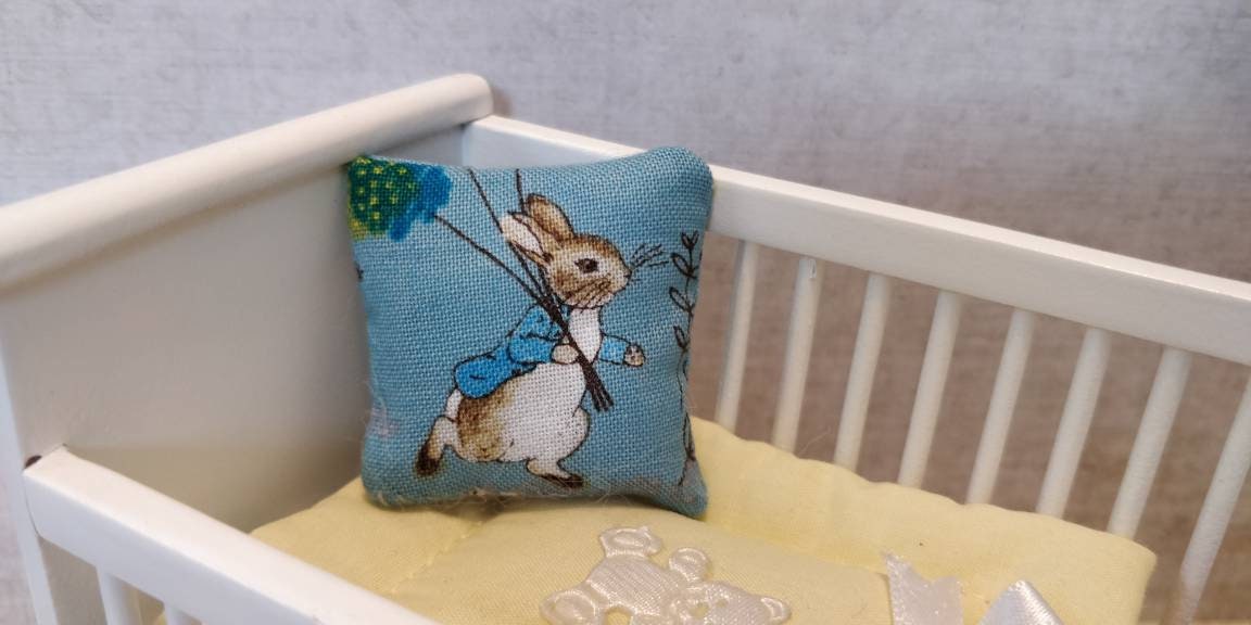 Dolls house miniature Peter rabbit cushions | Etsy