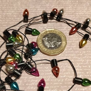 Doll&#39;s house Christmas fairy lights 1 m 12th scale
