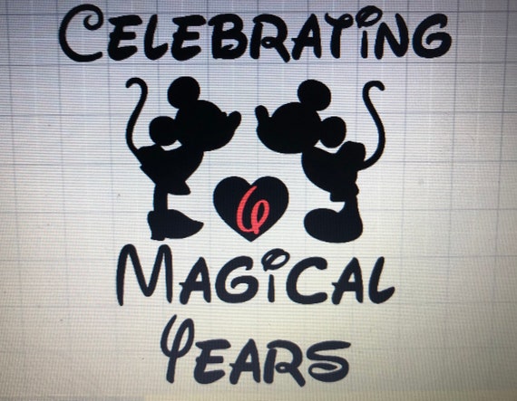 Disney Iron on Vinyl, Disney Iron on Shirts, Disney Decals, Disney Iron  ons, Celebrating Anniversary DIY Vinyl Iron on Transfer