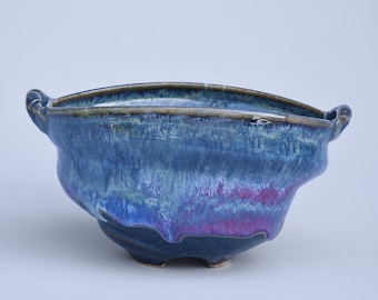 Blue and Purple Ovalled Bowl