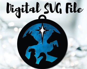 Farm Animal Christmas Star Ornament SVG Digital File Download