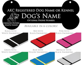 Custom Photo Dog Crate Tag: Bone Shape, Personalized Acrylic Kennel Tag